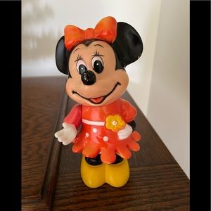 Vintage Disney Minnie Mouse vinyl bank.